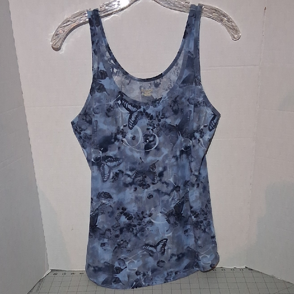 No Boundaries Blue Fitted Sleeveless Tank Top